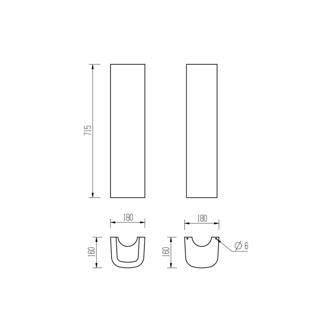 Series11 550x400mm 1TH Basin & Full Pedestal