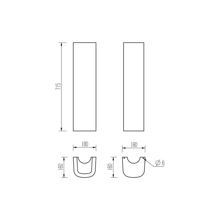 Series11 550x400mm 1TH Basin & Full Pedestal