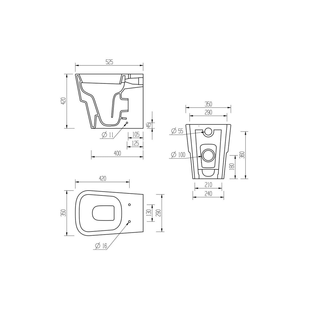 Series1 Back To Wall WC & Soft Close Seat