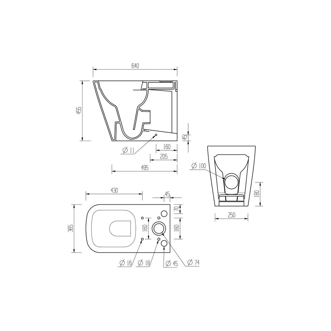 Series10 Rimless Close Coupled Fully Shrouded Comfort Height WC & Soft Close Seat