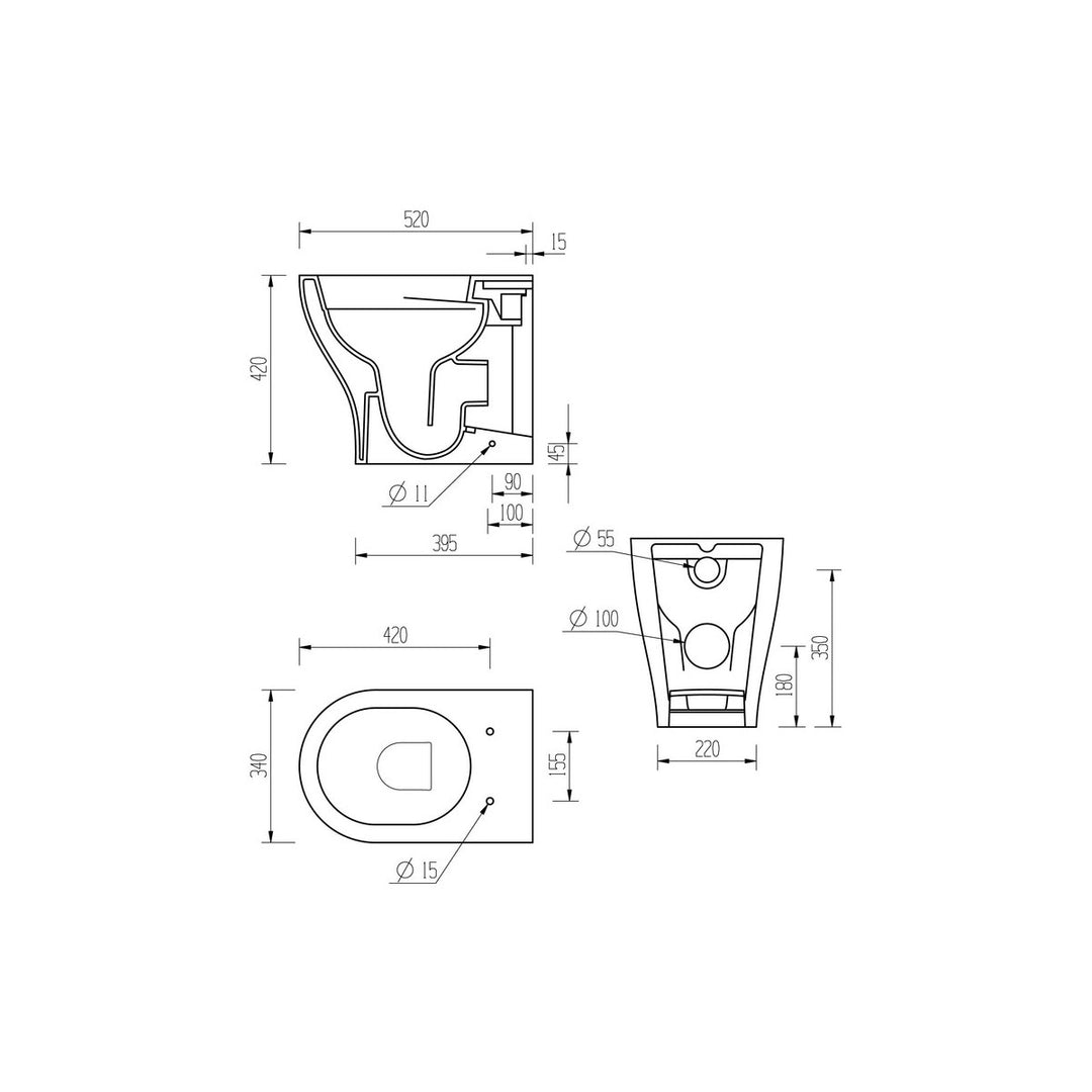 Series7 Rimless Back To Wall WC & Soft Close Seat