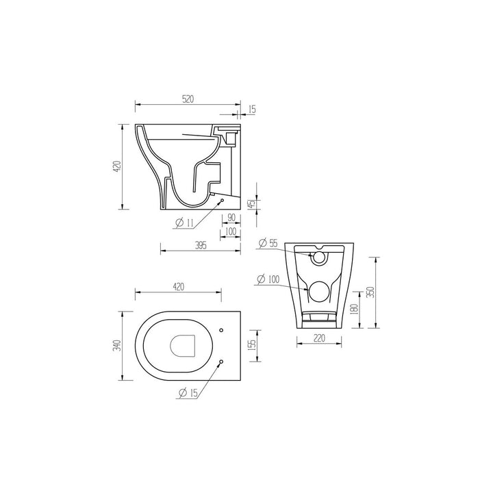 Series7 Rimless Back To Wall WC & Soft Close Seat
