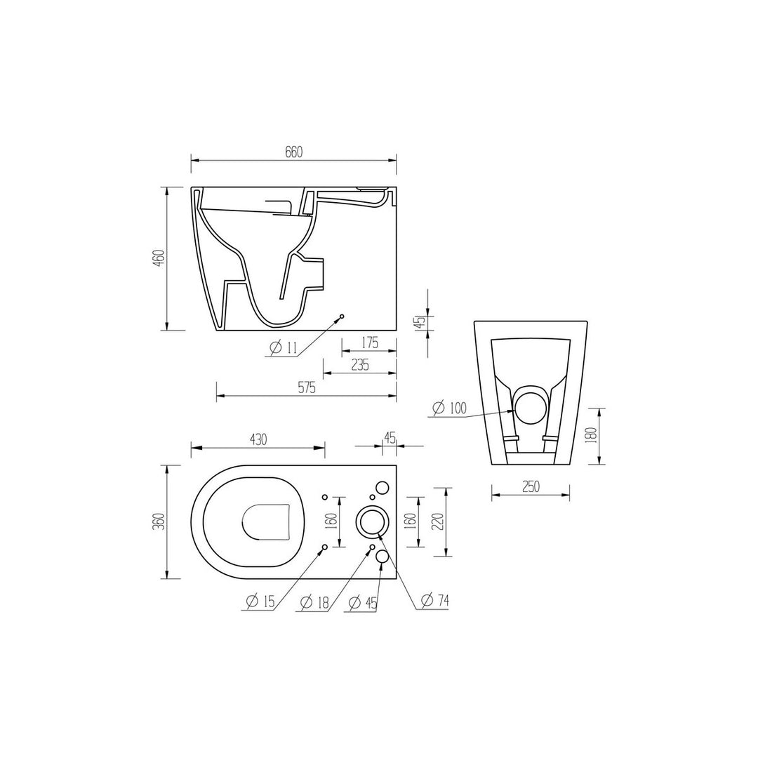 Series4 Rimless Close Coupled Fully Shrouded Comfort Height WC & Soft Close Seat