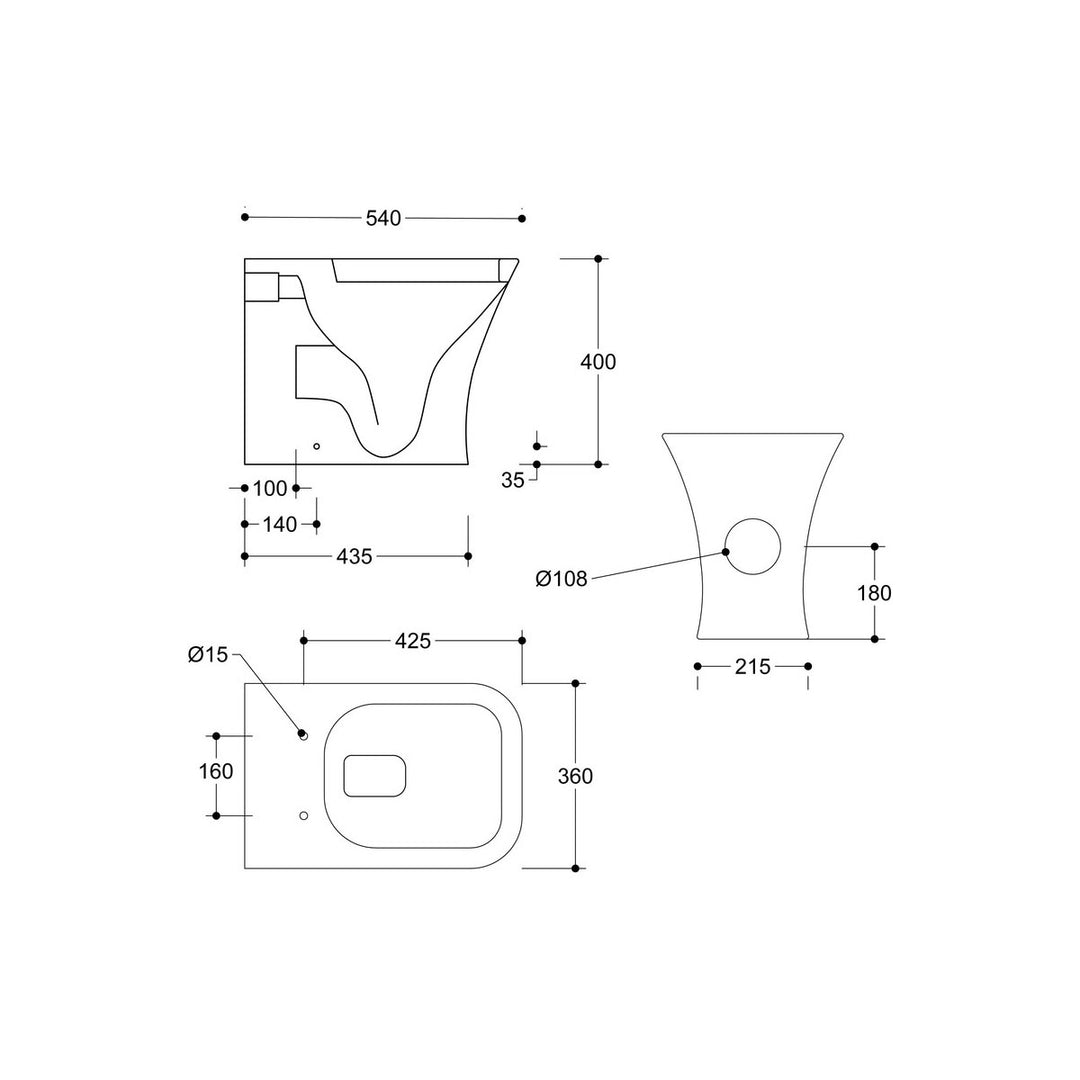 Series3 Rimless Back To Wall WC & Slim Soft Close Seat