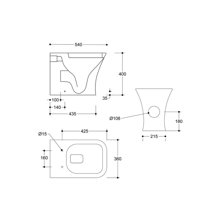 Series3 Rimless Back To Wall WC & Slim Soft Close Seat