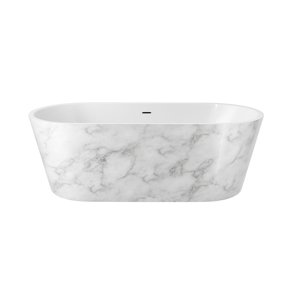 White Marble Freestanding Bath 1695x795mm - Indulgence By Voda Design