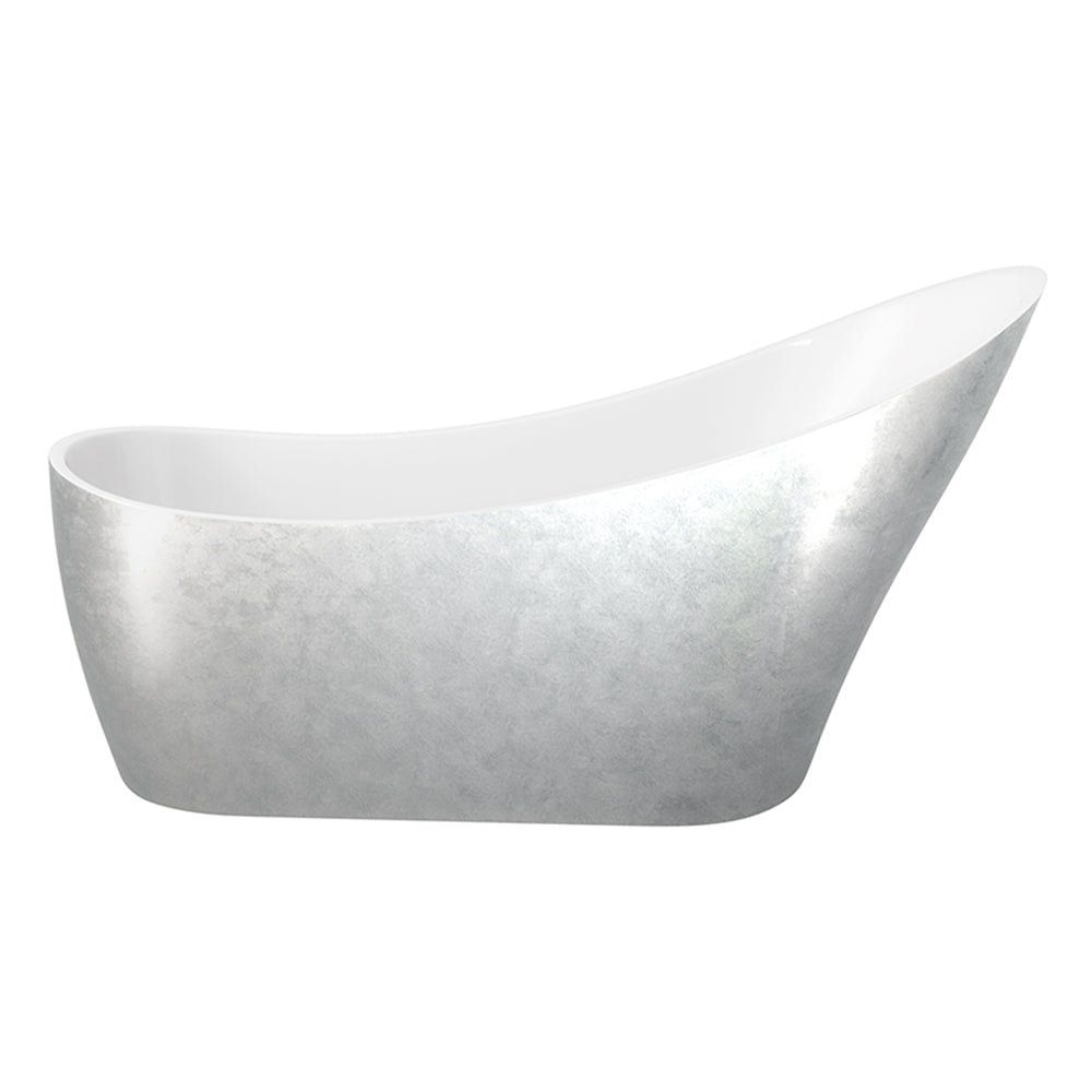 Silver Freestanding Bath 1720x712mm - Luxury By Voda Design
