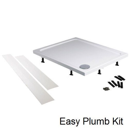Hydro45 700 x 700mm White Square Shower Tray