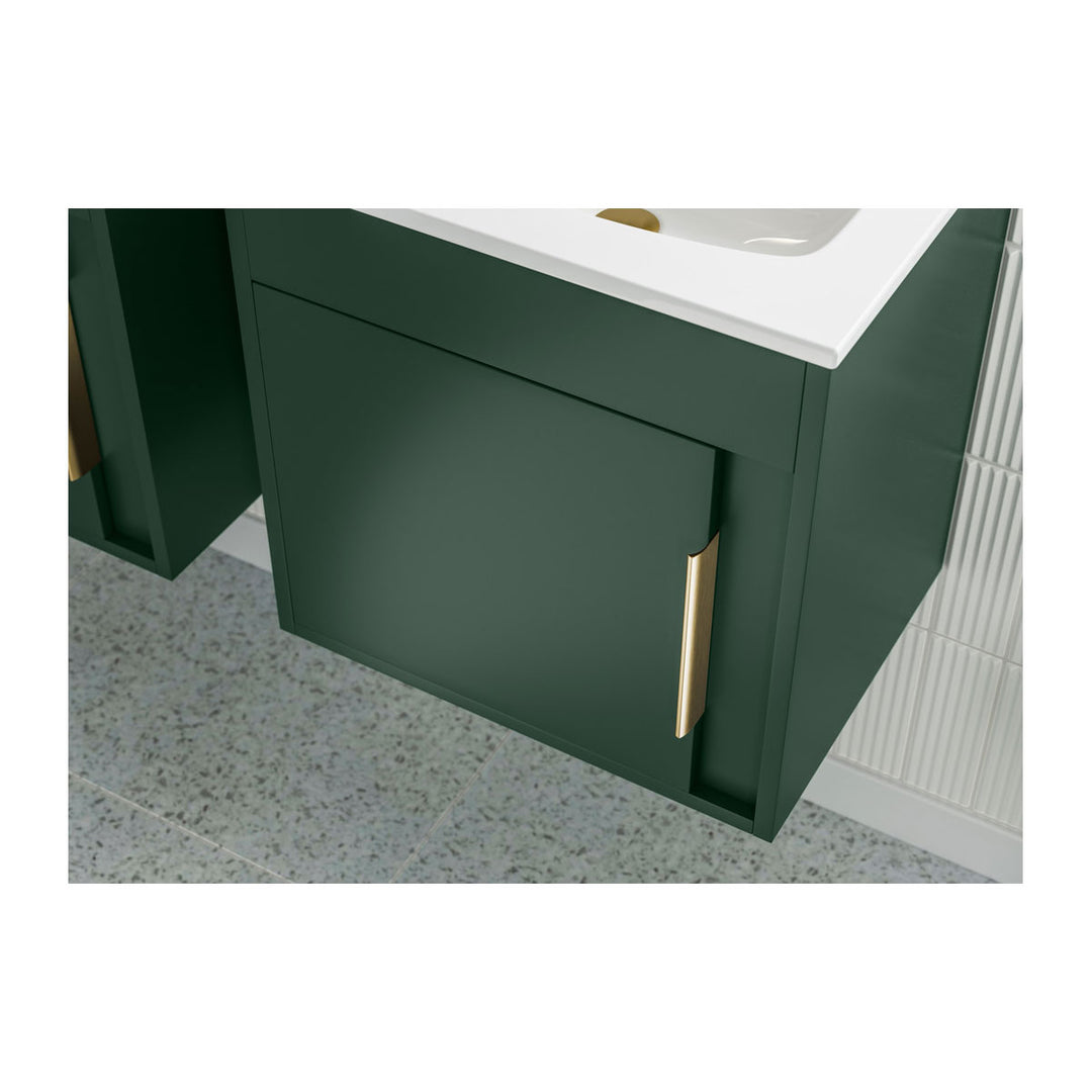 Block 510mm Wall Hung Unit Inc. Basin - Matt Light Grey