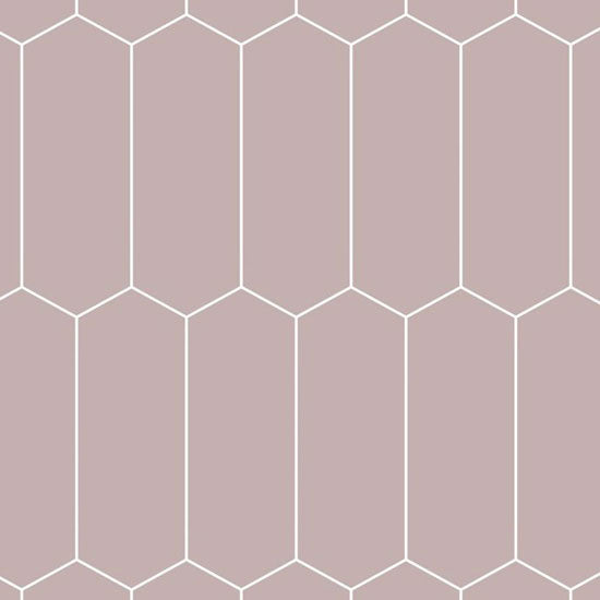 Fibo Urban - 2.4m x 0.6m Wall Panel - Dusky Pink (Elongated Hexagonal) - Single