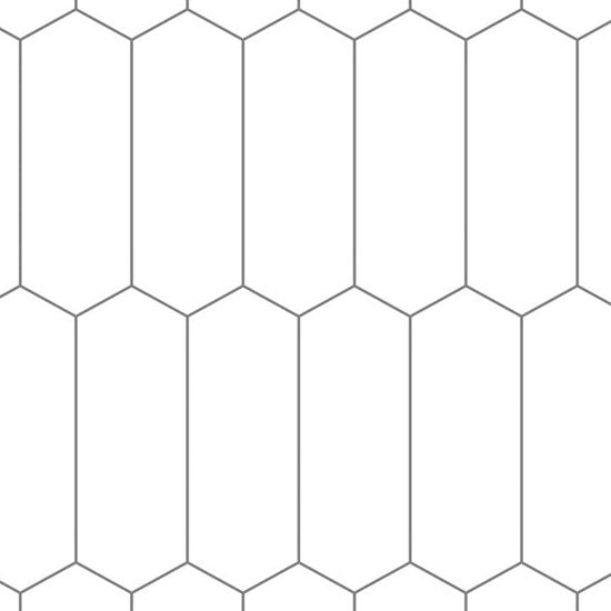 Fibo Urban - 2.4m x 0.6m Wall Panel - Denver White (Elongated Hexagonal) - Single