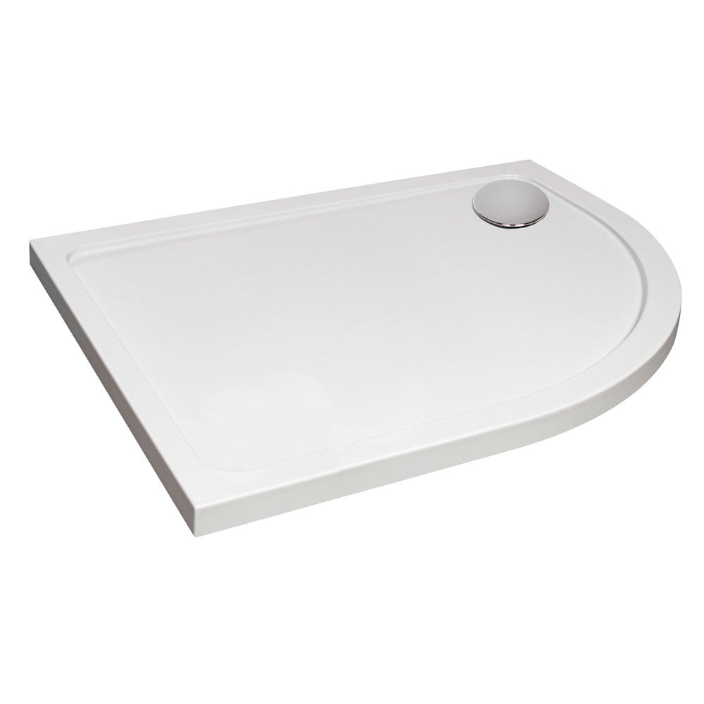 Hydro45 1000 x 800mm Offset Quadrant Right Hand Shower Tray White