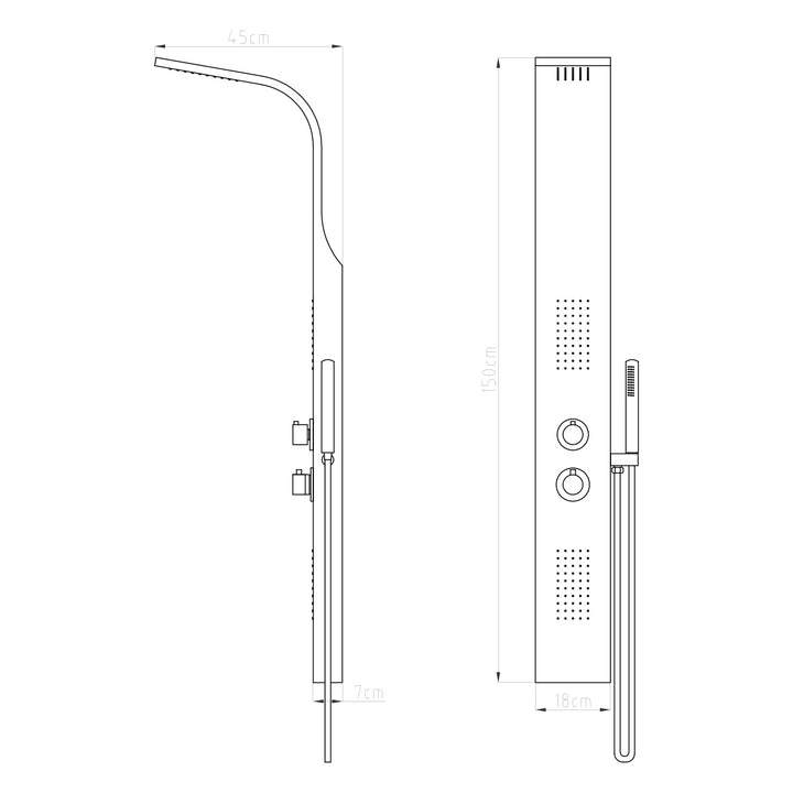 Voda Design Orta Shower Tower - Chrome