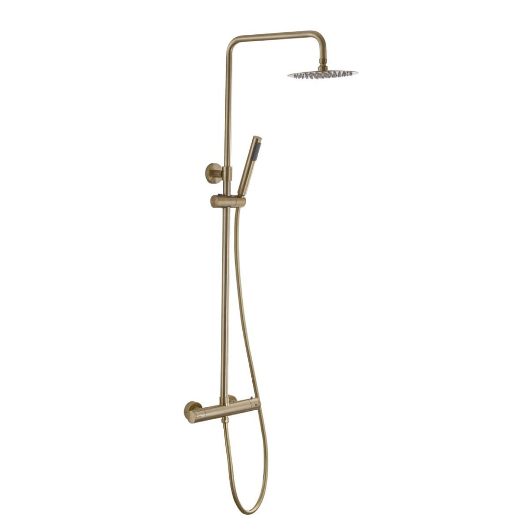 Brushed Brass Thermostatic Shower