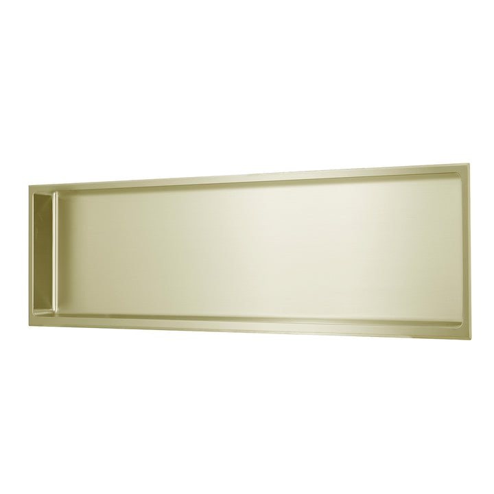 Voda Design Stainless Steel Shower Niche Recess Shelf 910mm x 300mm - Brushed Brass