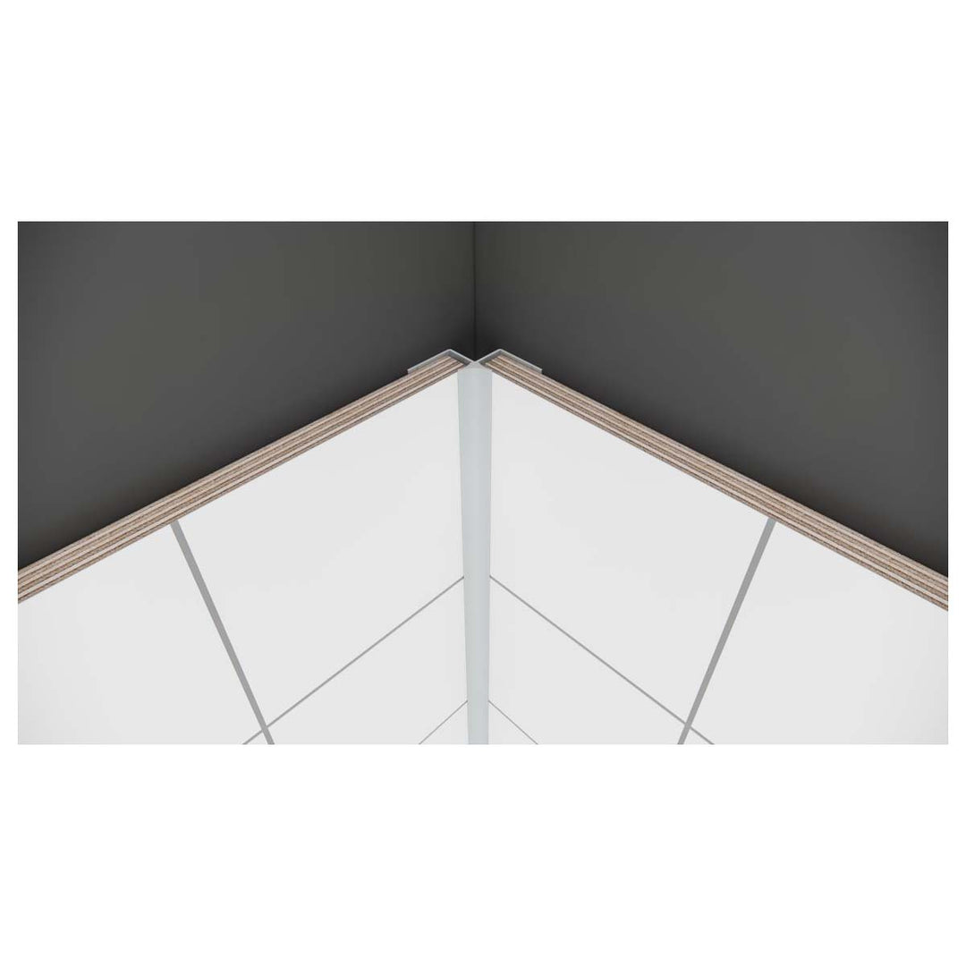 Aluminium 135Â° Internal Profile 2.4m