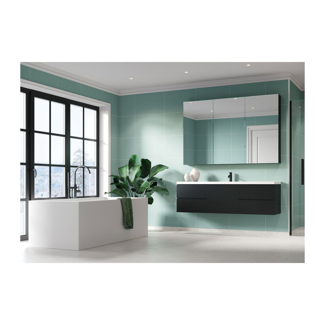 Fibo 2.4m x 0.6m Wall Panels - Aqua Mint (Tile Effect) - Single Panel