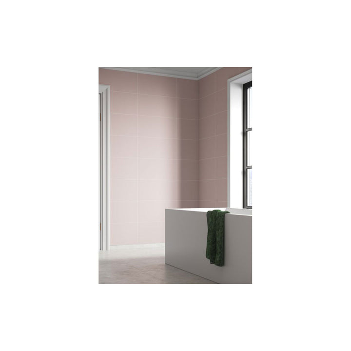 Fibo 2.4m x 0.6m Wall Panels - Dusky Pink (Tile Effect) - Single Panel