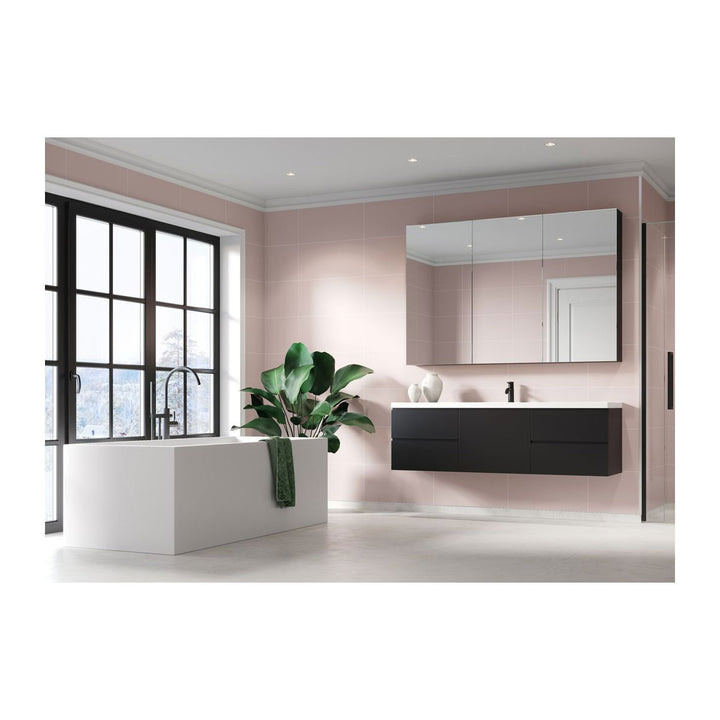 Fibo 2.4m x 0.6m Wall Panels - Dusky Pink (Tile Effect) - Single Panel