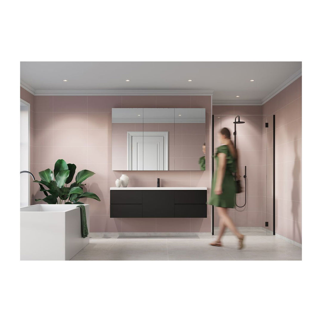 Fibo 2.4m x 0.6m Wall Panels - Dusky Pink (Tile Effect) - Single Panel
