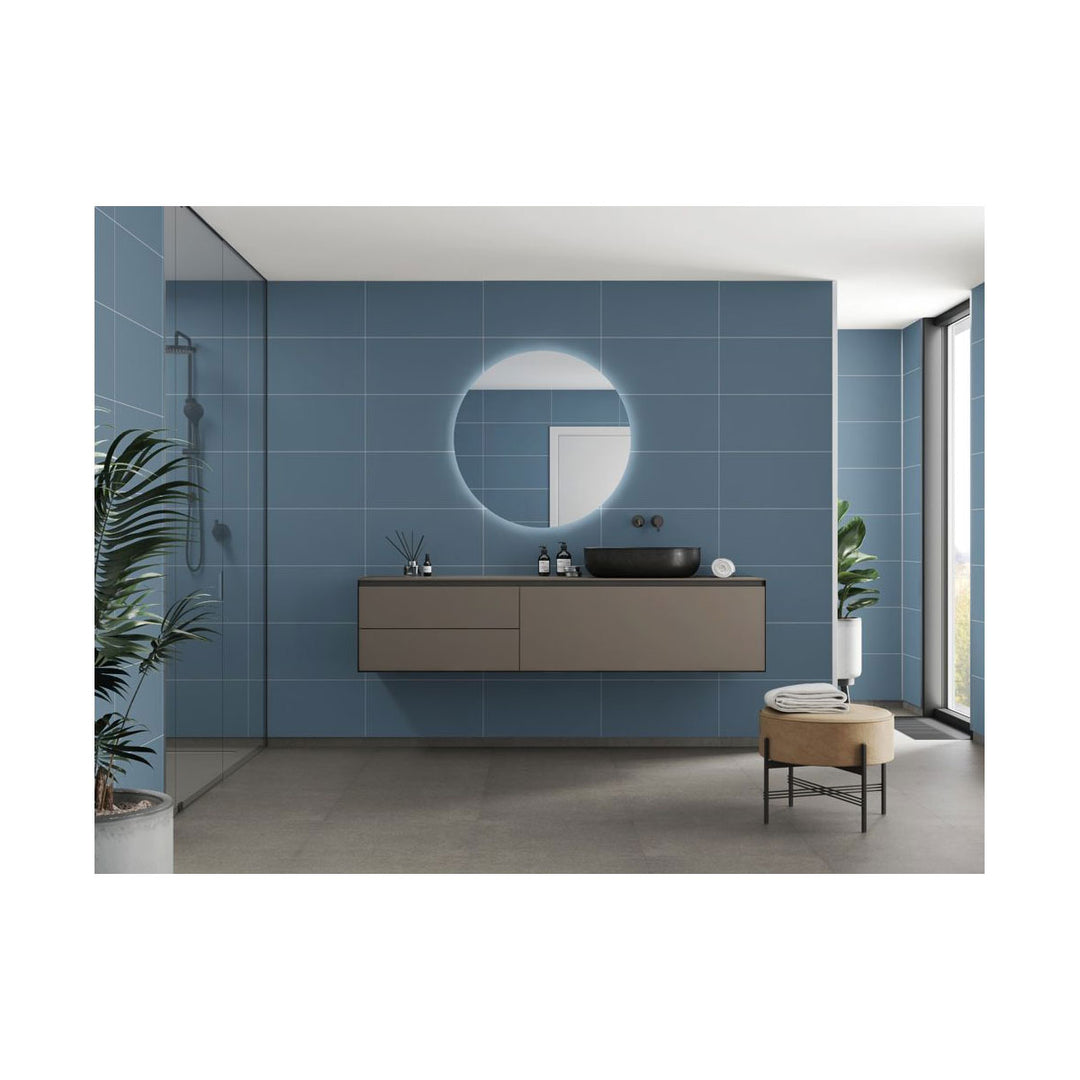 Fibo 2.4m x 0.6m Wall Panels - Dusty Blue (Tile Effect) - Single Panel