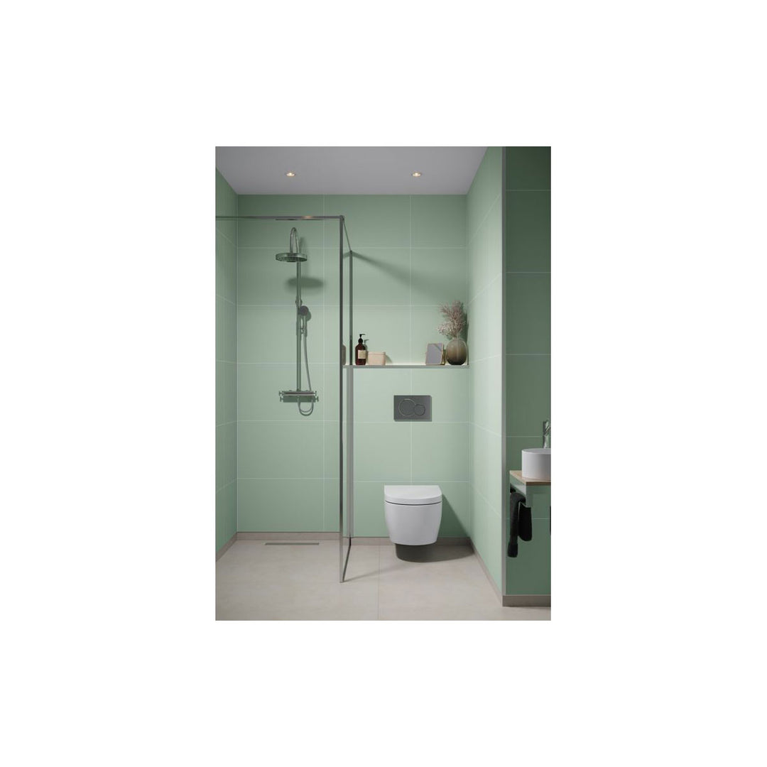 Fibo 2.4m x 0.6m Wall Panels - Light Green (Tile Effect) - Single Panel