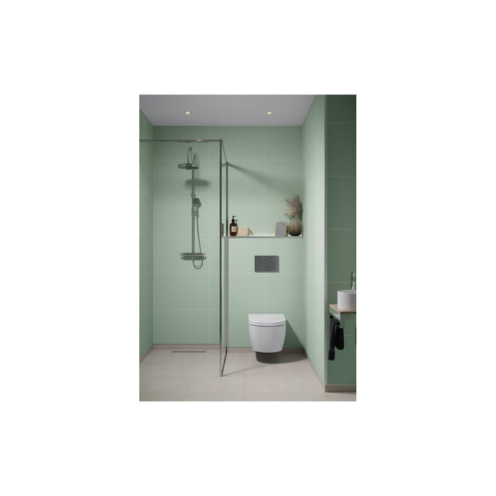 Fibo 2.4m x 0.6m Wall Panels - Light Green (Tile Effect) - Single Panel
