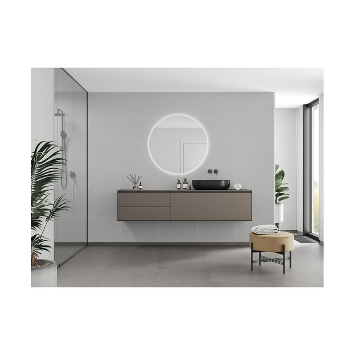 Fibo 2.4m x 0.6m Wall Panels - Light Grey (Tile Effect) - Single Panel