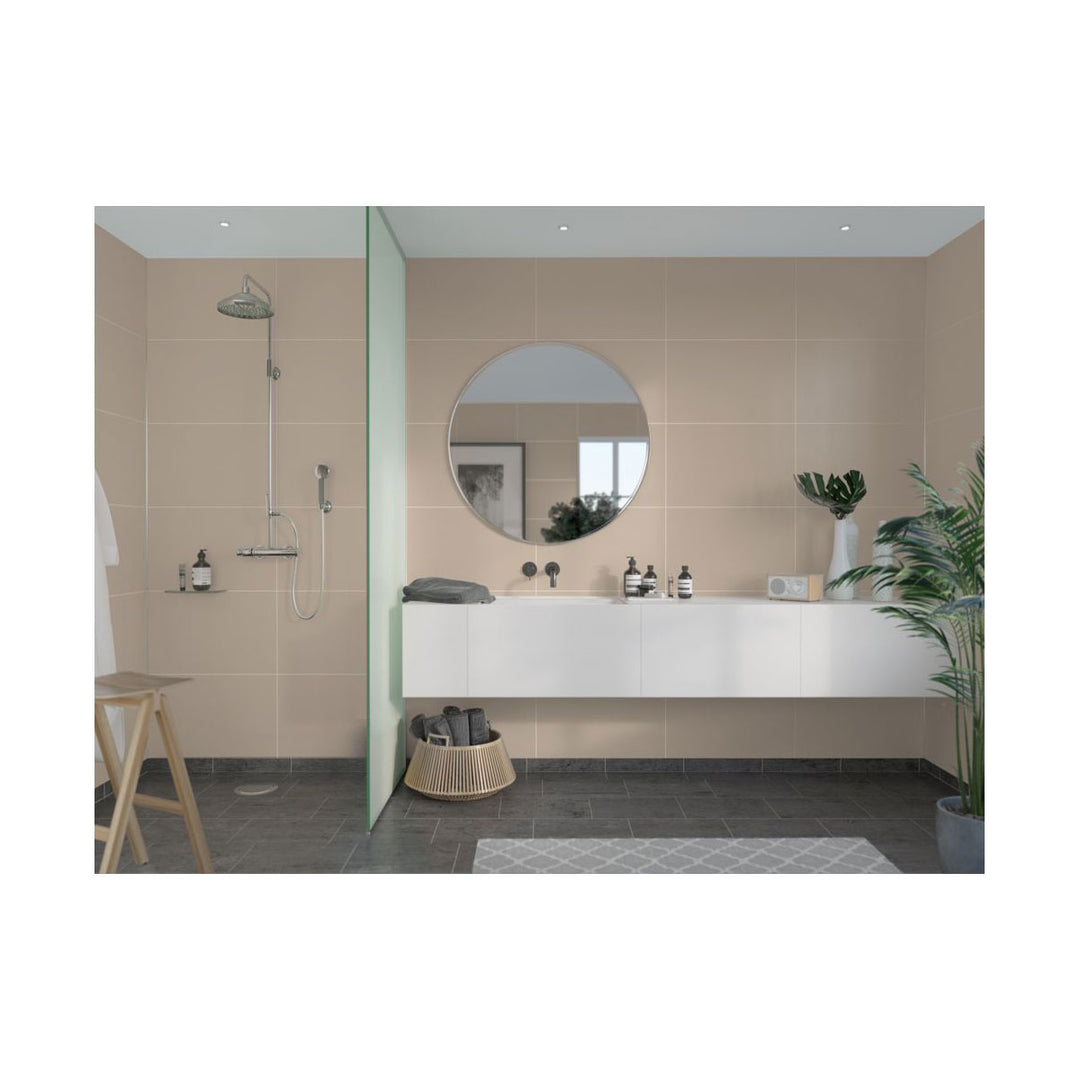 Fibo 2.4m x 0.6m Wall Panels - Light Sand (Tile Effect) - Single Panel