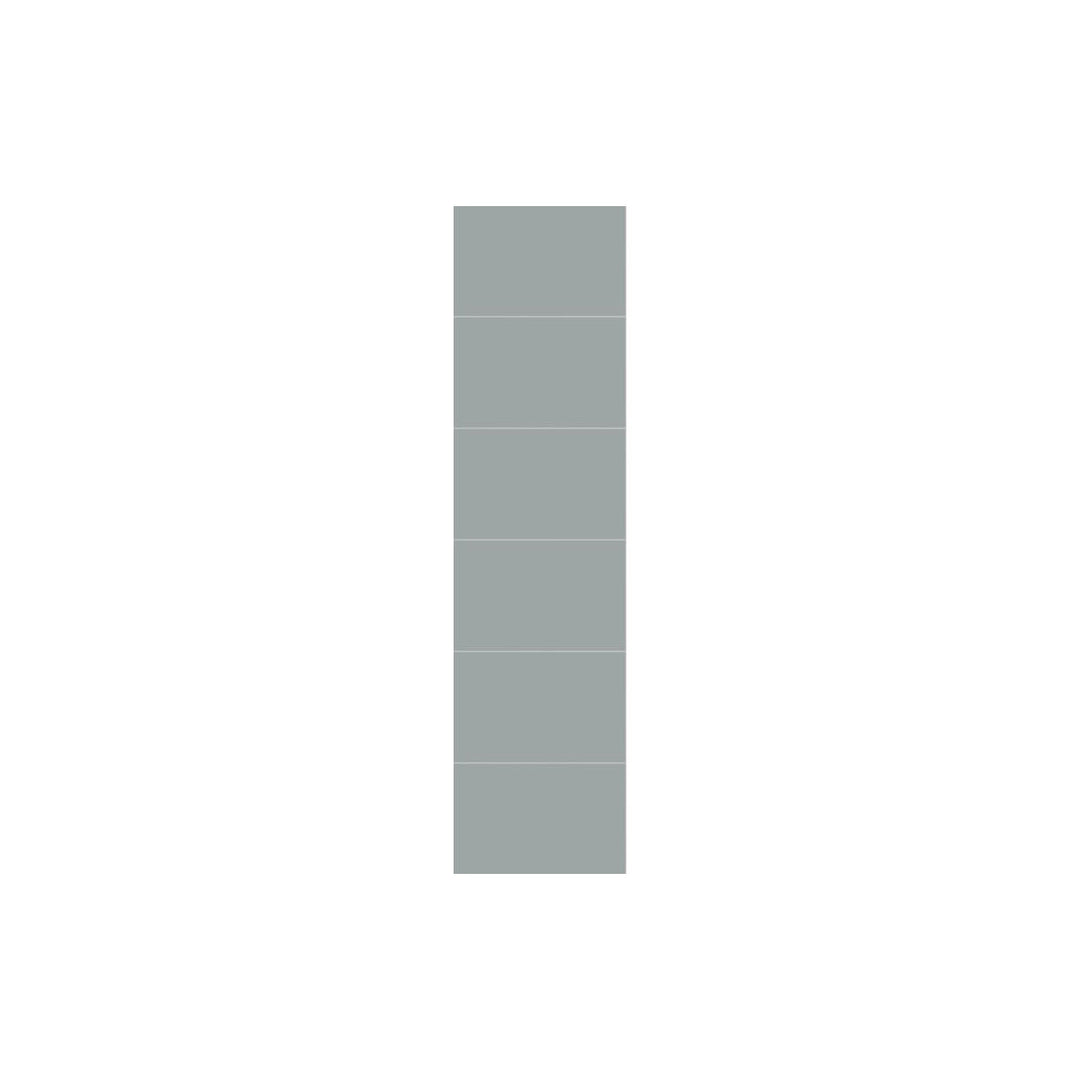 Fibo 2.4m x 0.6m Wall Panels - Medium Grey (Tile Effect) - Single Panel