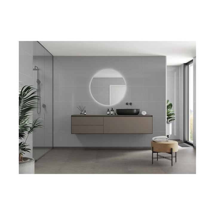 Fibo 2.4m x 0.6m Wall Panels - Medium Grey (Tile Effect) - Single Panel