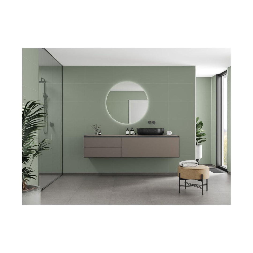 Fibo 2.4m x 0.6m Wall Panels - Olive Green (Tile Effect) - Single Panel