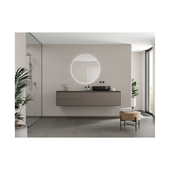 Fibo 2.4m x 0.6m Wall Panels - Warm Grey (Tile Effect) - Single Panel