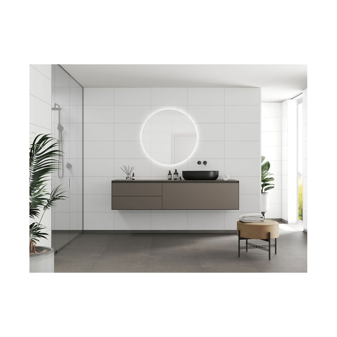 Fibo 2.4m x 0.6m Wall Panels - White Contrast (Tile Effect) - Single Panel