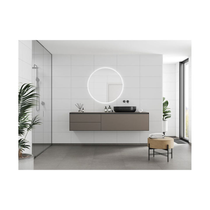 Fibo 2.4m x 0.6m Wall Panels - White Silk 60x30cm (Tile Effect) - Single Panel
