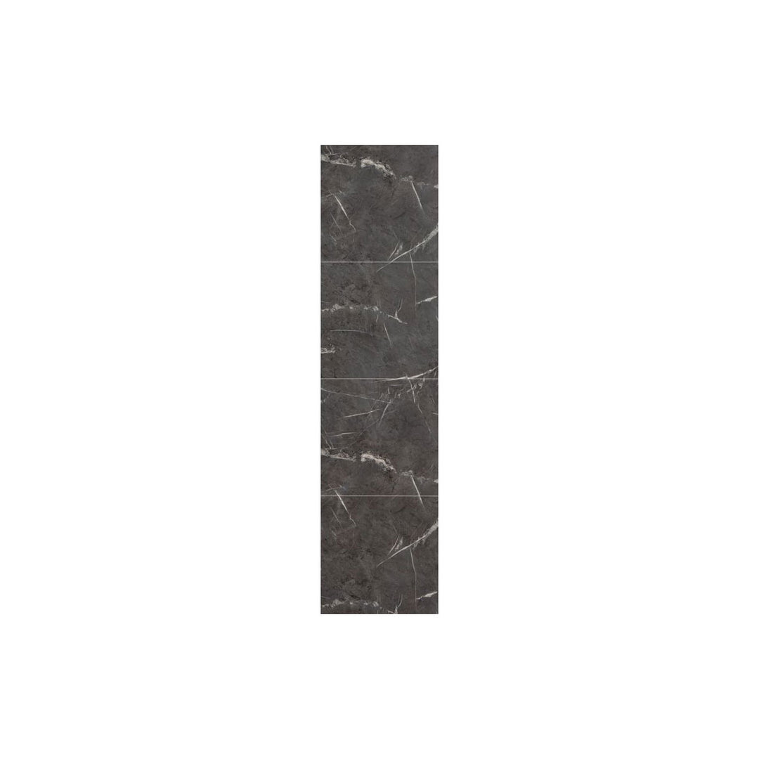 Fibo Marble 2.4m x 0.6m Wall Panels - Black Marble (Tile Effect) - Single Panel