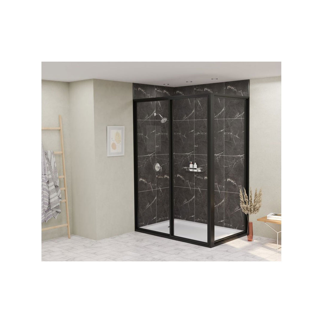 Fibo Marble 2.4m x 0.6m Wall Panels - Black Marble (Tile Effect) - Single Panel