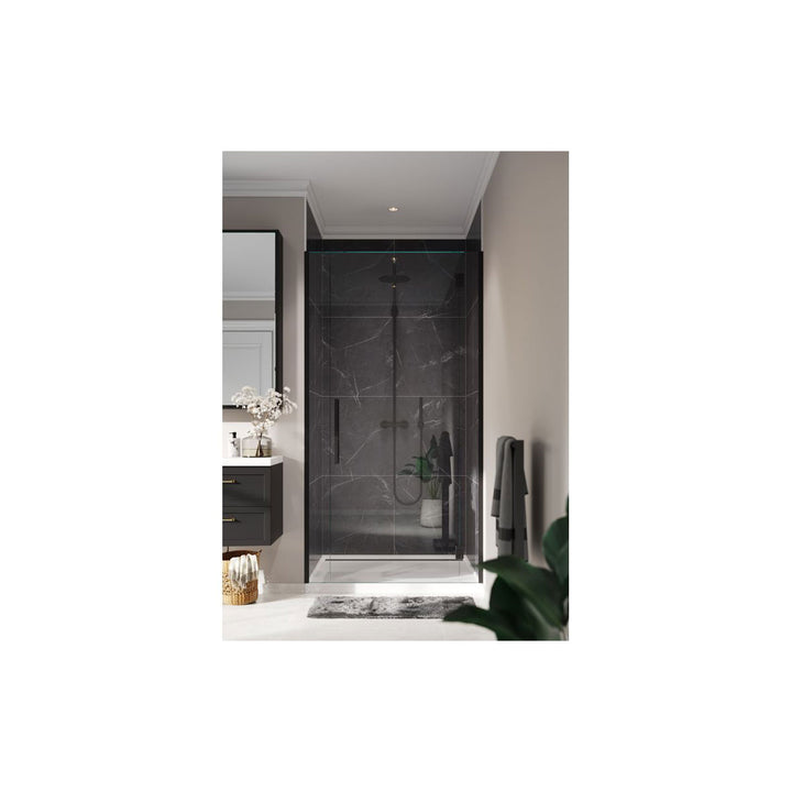 Fibo Marble 2.4m x 0.6m Wall Panels - Black Marble (Tile Effect) - Single Panel