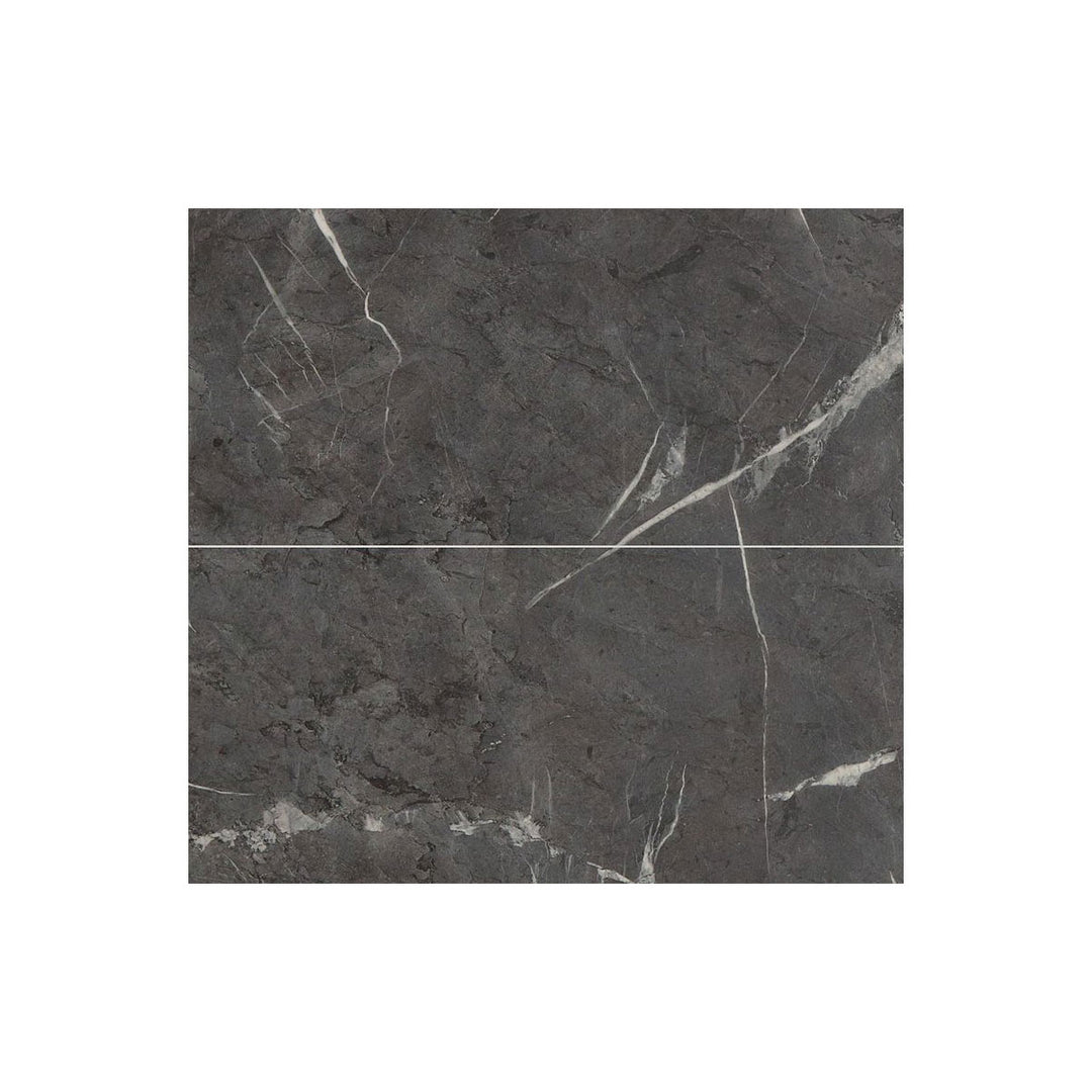 Fibo Marble 2.4m x 0.6m Wall Panels - Black Marble (Tile Effect) - Single Panel