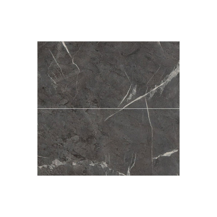 Fibo Marble 2.4m x 0.6m Wall Panels - Black Marble (Tile Effect) - Single Panel