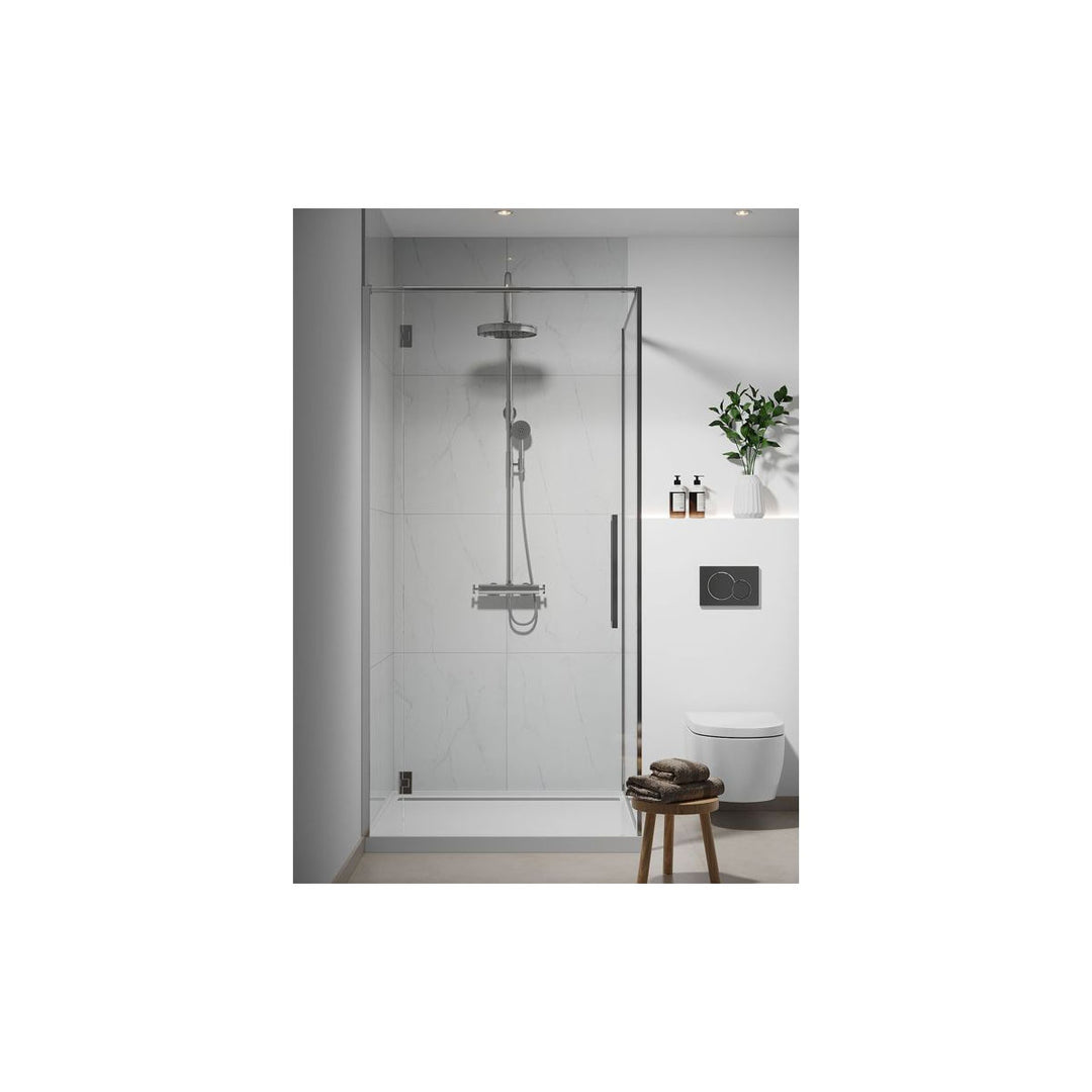 Fibo Marble 2.4m x 0.6m Wall Panels - Bright Marble (Tile Effect) - Single Panel