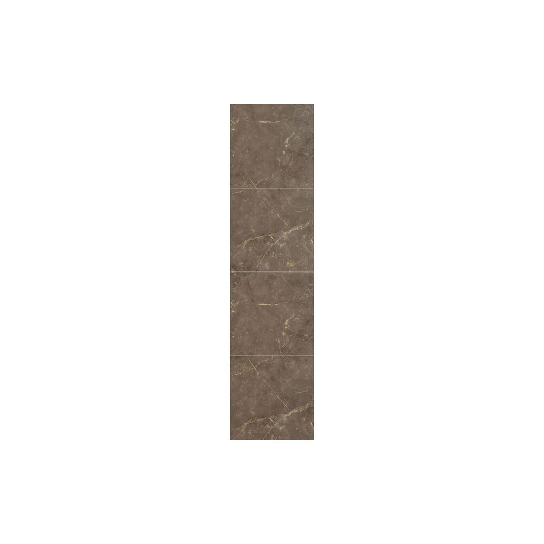 Fibo Marble 2.4m x 0.6m Wall Panels - Brown Marble (Tile Effect) - Single Panel