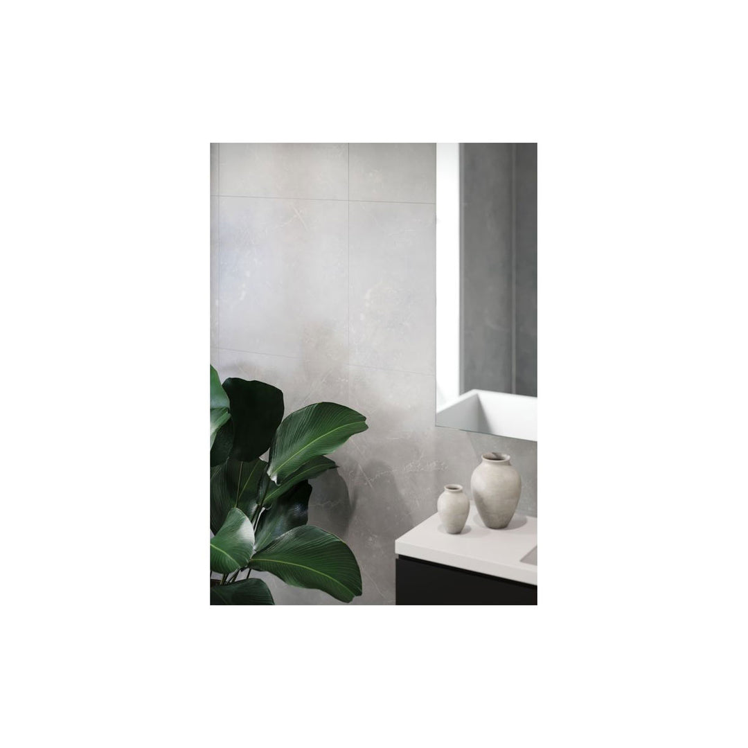 Fibo Marble 2.4m x 0.6m Wall Panels - Grey Marble (Tile Effect) - Single Panel