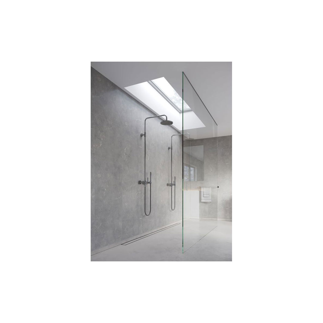 Fibo Marble 2.4m x 0.6m Wall Panels - Grey Marble (Tile Effect) - Single Panel