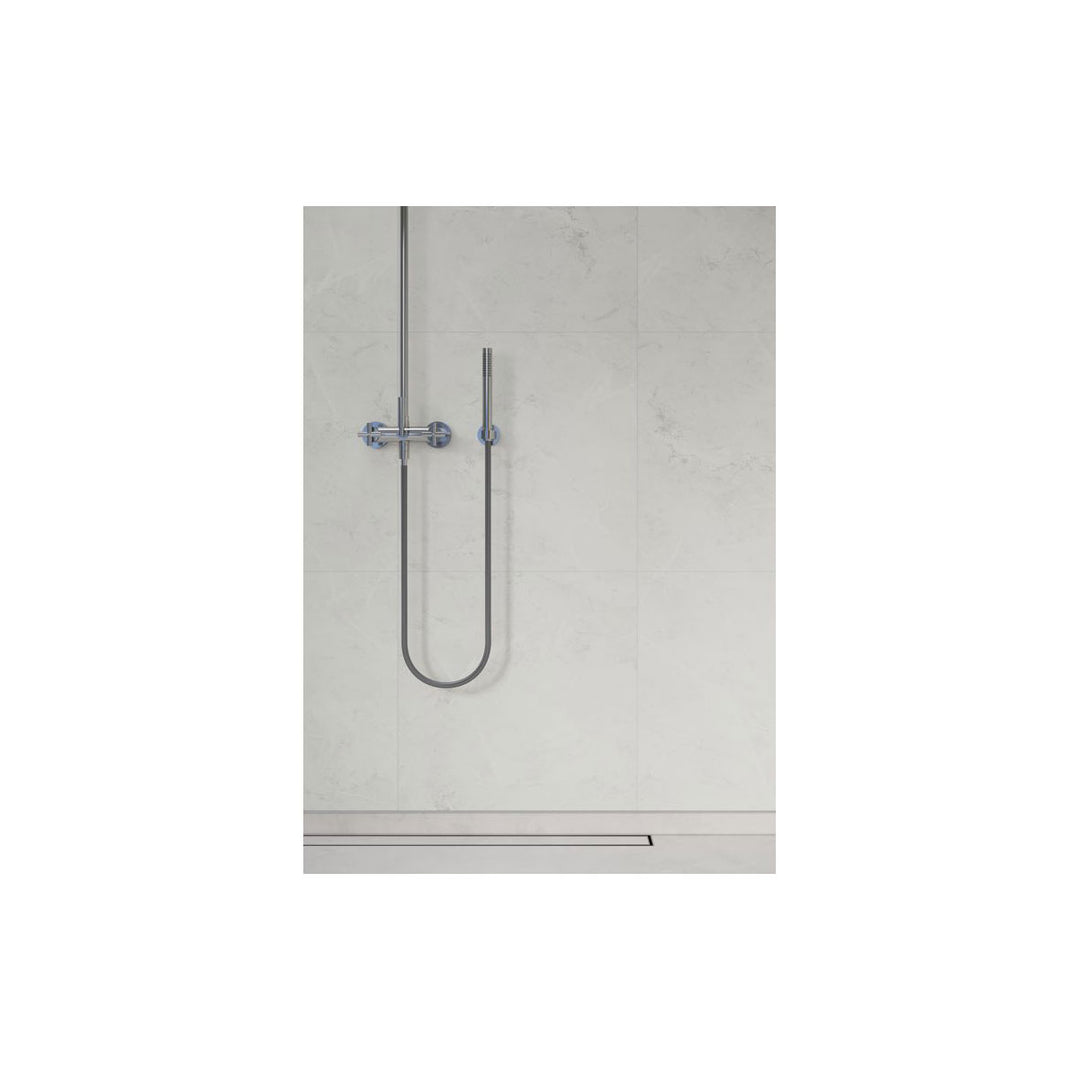 Fibo Marble 2.4m x 0.6m Wall Panels - White Marble (Tile Effect) - Single Panel