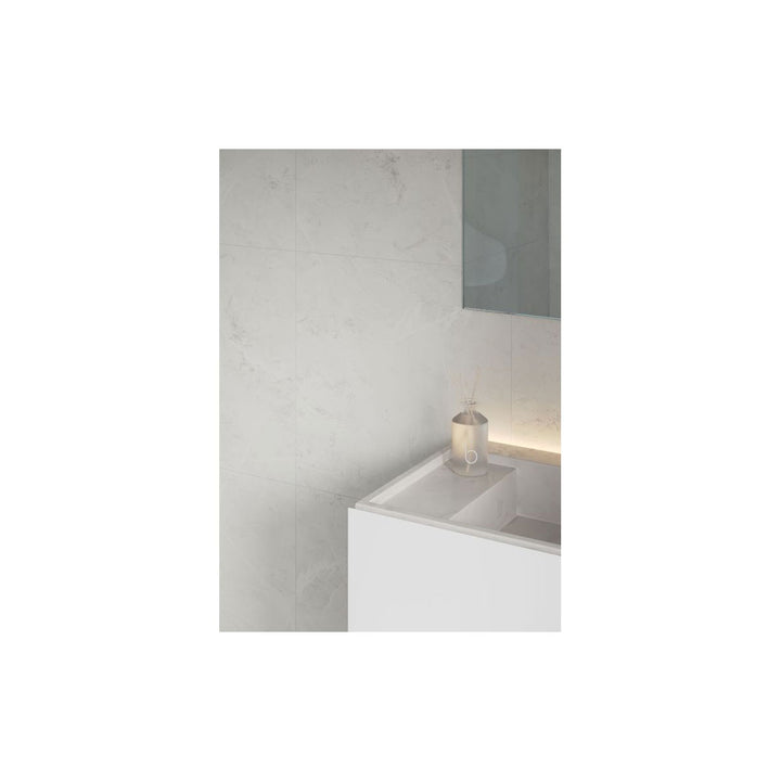 Fibo Marble 2.4m x 0.6m Wall Panels - White Marble (Tile Effect) - Single Panel