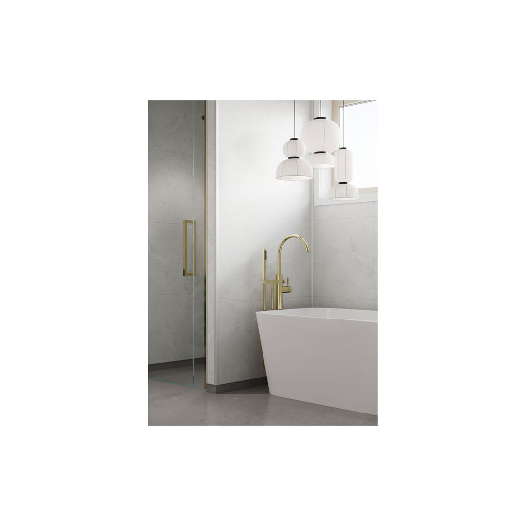 Fibo Marble 2.4m x 0.6m Wall Panels - White Marble (Tile Effect) - Single Panel