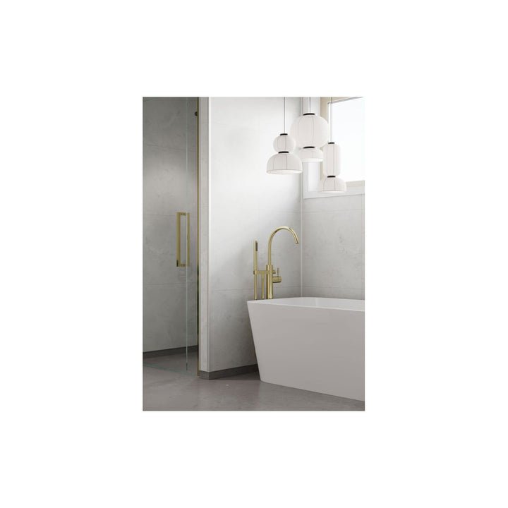 Fibo Marble 2.4m x 0.6m Wall Panels - White Marble (Tile Effect) - Single Panel
