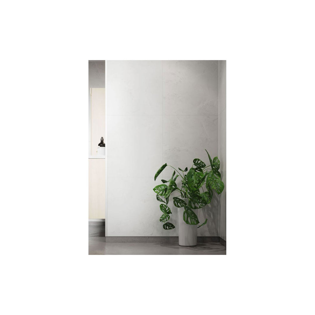 Fibo Marble 2.4m x 0.6m Wall Panels - White Marble (Tile Effect) - Single Panel