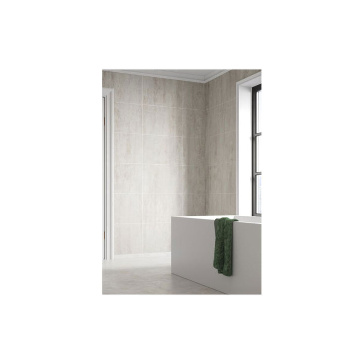 Fibo 2.4m x 0.6m Wall Panels - Abbey Shale (Tile Effect) - Single Panel